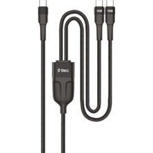Alumicable Duo Usb-C – 2* Usb-C 100W Hızlı Şarj Kablosu 2DK55S