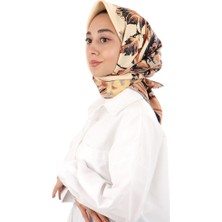 Siyah Derya Desen Twill Ipek Eşarp