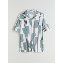 Lc Waikiki Yeni Sezon Regular Fit Kısa Kollu Desenli Viskon Erkek Gömlek