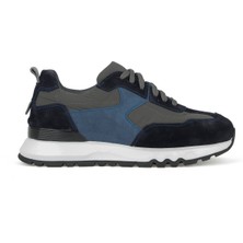 Ziya, Erkek Hakiki Deri Sneaker 153983Z2600 Lacivert