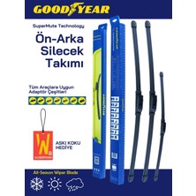 Ustaparçacı + Goodyear Nissan X-Trail 2000-2007 Ön Arka Muz Silecek Takımı
