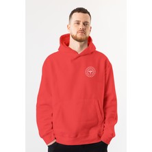 Kırmızı 112 Acil Sağlık Kapüşonlu Sweatshirt Unisex