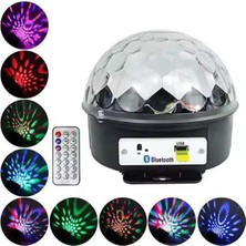 Disko Topu Renkli Işıklı Lazer Parti Bluetooth Bağlantılı LED Küre
