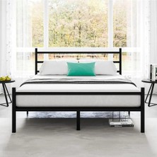 Özgök Tarım Metal Karyola Hsn Metal Karyola Siyah Renk, Çift Kişilik, Ölçü Seçenekli