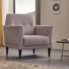 Enza Home Loreto Plus Berjer, Kadife Dokulu - Kum
