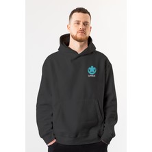 Siyah Umke Kapüşonlu Sweatshirt Unisex