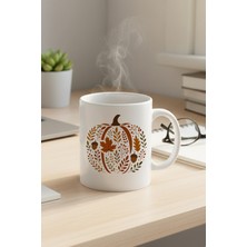 Chinoiserie Pumpkin Floral Fall Baskılı Hediyelik Kupa Bardak