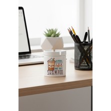 Running On Coffee Baskılı Seramik Kapaklı Kokusuz Küllük