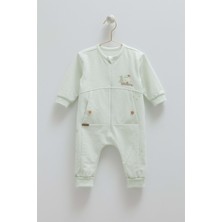 Cool Mountaın Cep Detaylı Önden Fermuarlı Tulum - Caramell  - TE2023 - Yeşil - 3 - 6 Ay - TE2023-YEŞIL-3 - 6 Ay Yeşil