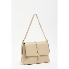 Vizon Kadın Merry Gold Toka Detaylı El ve Omuz Çantası