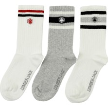 Lumberjack Wl Nks 3 Lu Skt-W 5pr Grı Multı Kadın Soket Çorap