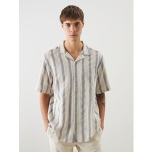 Lc Waikiki Yeni Sezon Regular Fit Kısa Kollu Çizgili Erkek Dokulu Gömlek
