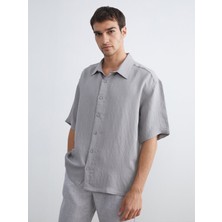 Lc Waikiki Yeni Sezon Rahat Kalıp Kısa Kollu Armürlü Erkek Gömlek