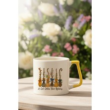 A Girl Gotta Have Options Baskılı Sarı D Kulplu Kupa Bardak