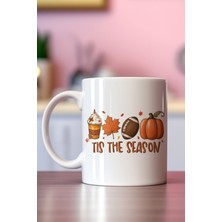 Sonbahar Temalı Kahveler No:2 Baskılı Hediyelik Kupa Bardak