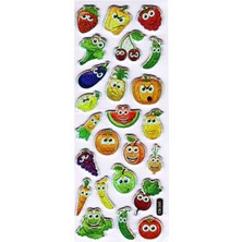 Sticker Kabartmalı Sticker Defter Planlayıcı Etiket (CB345) 16X7 Cm- Meyveler