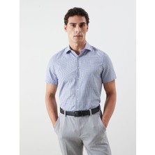 Lc Waikiki Yeni Sezon Regular Fit Kısa Kollu Ekose Poplin Erkek Gömlek