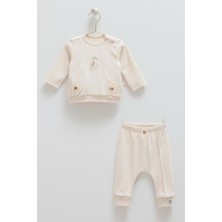 Good Baby Cep Detaylı Alt Üst Takım - Caramell  - TKE1835 - Bej - 6 - 9 Ay - TKE1835-BEJ-6 - 9 Ay Bej