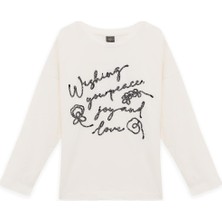 Bg Store Kız Çocuk Ekru Tshirt