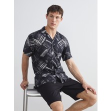 Lc Waikiki Yeni Sezon Regular Fit Kısa Kollu Desenli Viskon Erkek Gömlek