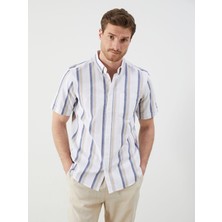 Lc Waikiki Yeni Sezon Regular Fit Kısa Kollu Çizgili Erkek Gömlek