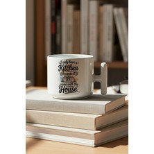 I Only Love Kirchen Baskılı Hediyelik T Kulplu Latte Fincanı Kupa Bardak