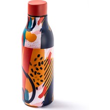 Kırmızı Desenli Paslanmaz Çelik Termos 550ML