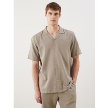 Lc Waikiki Yeni Sezon Regular Fit Kısa Kollu Keten Görünümlü Erkek Gömlek