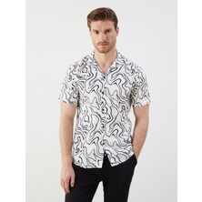 Lc Waikiki Yeni Sezon Regular Fit Kısa Kollu Desenli Viskon Erkek Gömlek