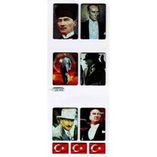 Sticker Kabartmalı Sticker Defter Planlayıcı Etiket (CB444) 16X7 Cm- Atatürk