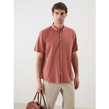 Lc Waikiki Yeni Sezon Regular Fit Kısa Kollu Keten Karışımlı Erkek Gömlek