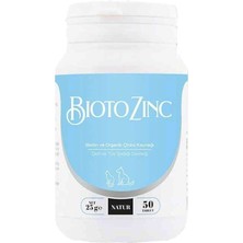 Natur Biotozinc  Kedi ve Köpek Için  Deri ve Tüy Sağlığı Desteği 50 Tablet (STT:07/2026)