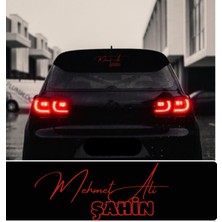 Isim Soyisim Sticker Yazı 40X15 Ad Soyad ve Isteğe Özelcam Yazı Modeli Tasarımı