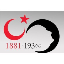 Atatürk Anma Sticker, 10 Kasım 1938, Ay Yıldız Sticker, Oto Sticker, Araç Aksesuar