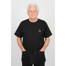 Cure4U ComfortCURE Adaptif Ameliyat Sonrası Siyah Tedavi ve Hasta Bakım Kıyafeti Kateter - Port ve Damar Yolu Tedavisinde Kullanılabilir