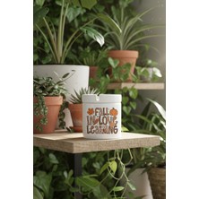 Fall In Love With Learning Baskılı Seramik Kapaklı Kokusuz Küllük