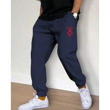 Amor Man Büyük Beden Özel Tasarım Sembol Baskılı 3 Iplik Japon Stil Kışlık Erkek Eşofman Altı