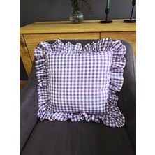 Vintage Pötikare Fırfırlı Kırlent Kılıfı Tekli