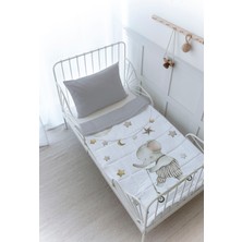 Organik Baskılı Montessori (100X200 Cm) Yorgan Seti  - Iconic Serisi - Filin Düşleri