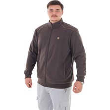 Maruf Shop Erkek Büyük Beden 122-158 Kilo Arası Için Uygun Pamuklu Geniş Kalıp Dik Yaka Fermuarlı Sweat Mont