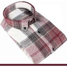 Varetta Erkek Bordo Kışlık Kalın Kareli Oduncu Gömlek – Cepli Geniş Kesim Trend Gömlek Model