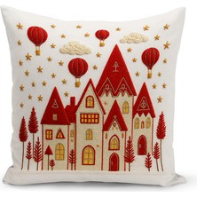 Yılbaşı Serisi Çift Tarafı Dijital Baskılı Kırlent Kılıfı (Christmas Noel Cushion Cover)