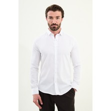 Desenli Slim Fit Uzun Kollu Erkek Gömlek