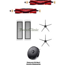 Roborock S6 Maxv Yedek Ana Fırça, Yan Fırça, Hepa Filtre - 6 Parça
