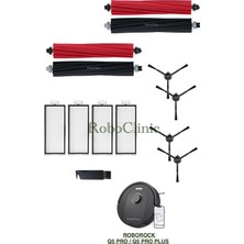Roborock Q5 Pro / Q5 Pro Plus Yedek Ana Fırça, Yan Fırça, Hepa Filtre - 13 Parça