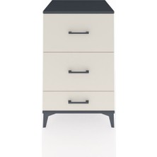Kronos Komodin 3 Çekmeceli 60X59X96 Antrasit-Aytaşı