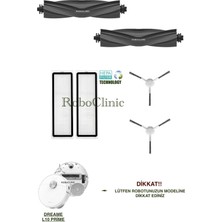 Dreame L10 Prime Yedek Ana Fırça, Yan Fırça, Hepa Filtre - 6 Parça