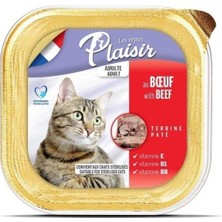 Plaisir Pate Sığır Etli Yetişkin Kedi Yaş Maması 100 GR(STT.10/2026)