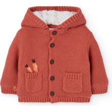 Kız Bebek Havuç Nakışlı Ceket