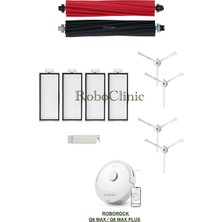 Roboclinic Roborock Q8 Max, Q8 Max Plus Robot Süpürge Uyumlu Yedek Fırça, Hepa Filtre - 10 Parça